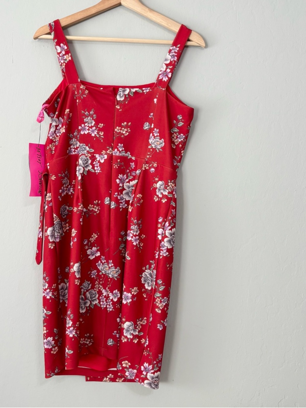 NEW Betsey Johnson Red Cherry Blosson Floral Rose Mini Dress